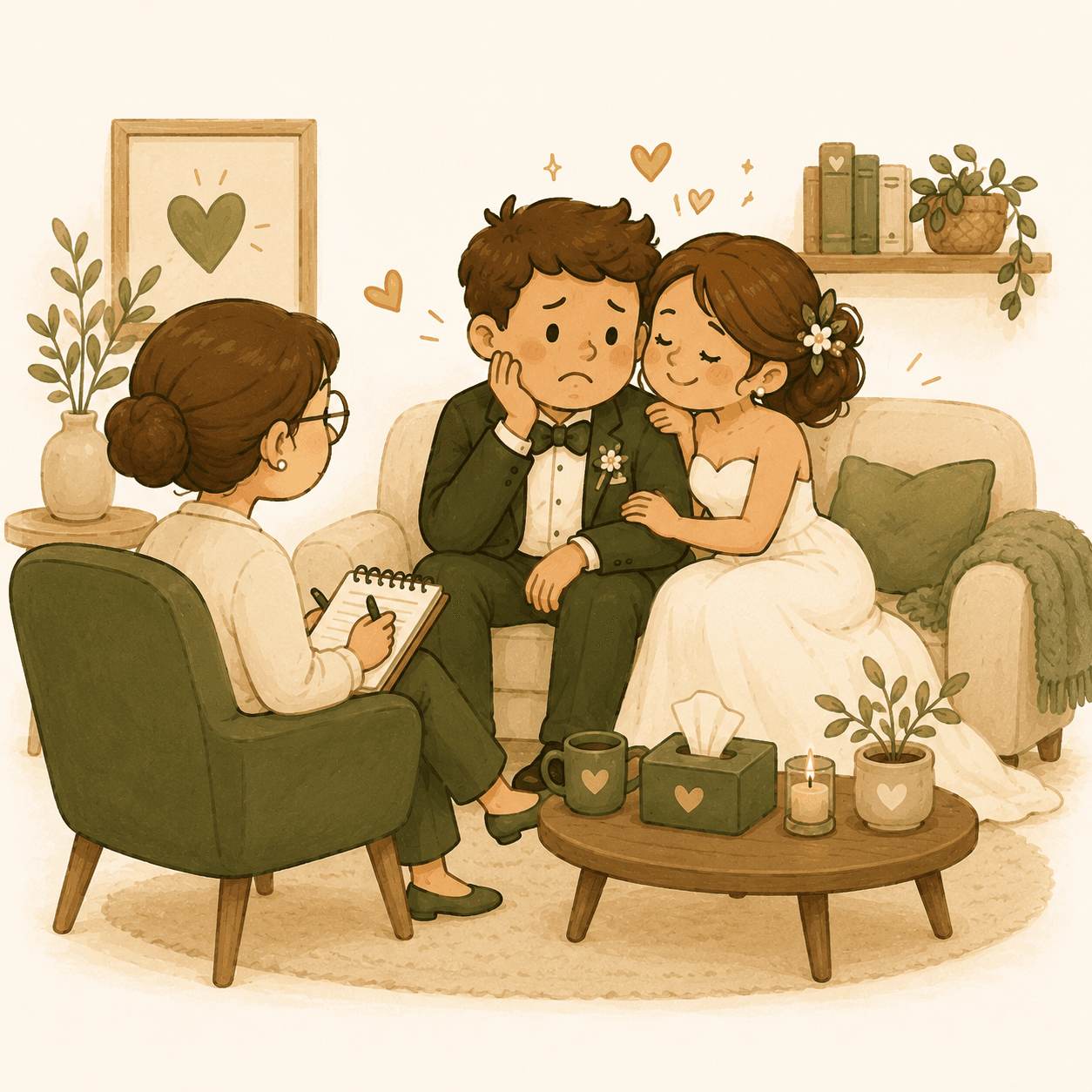 Plano de saúde emocional dos noivos