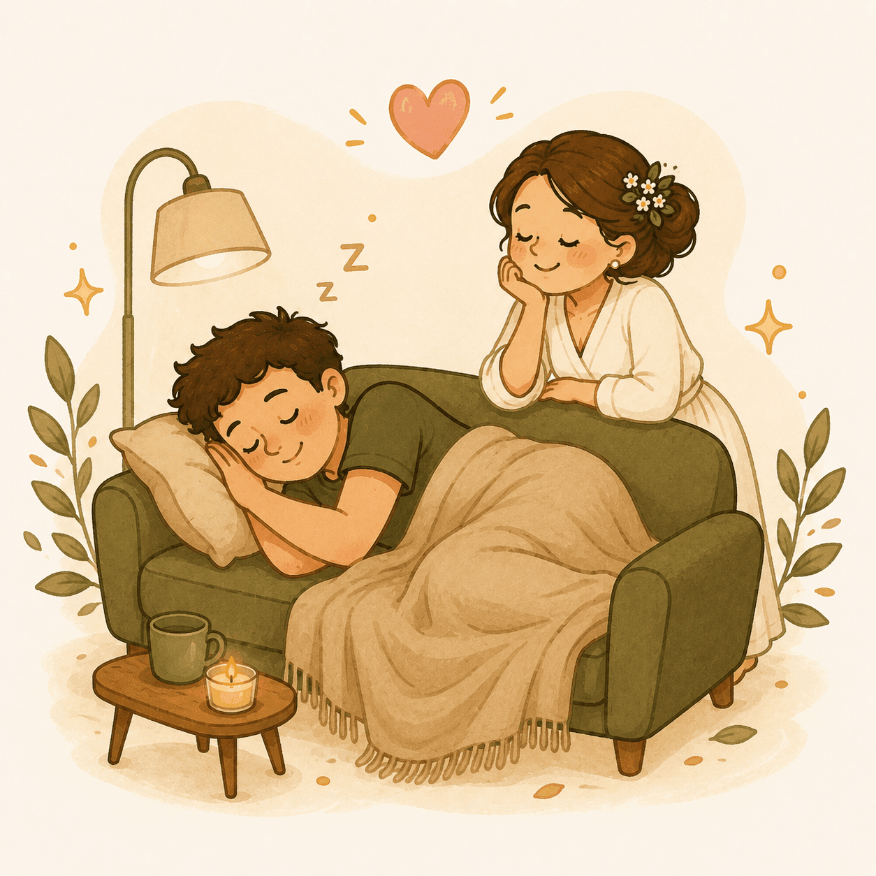 Sofá para o noivo dormir se estiver roncando muito